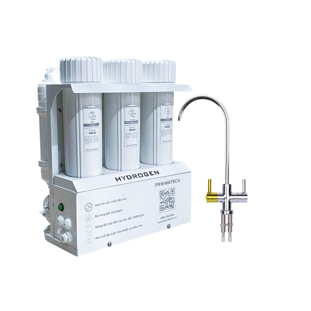 Máy Lọc Nước Để Bàn Vòi Đôi Kiềm - Tinh Khiết 10 Cấp Lọc