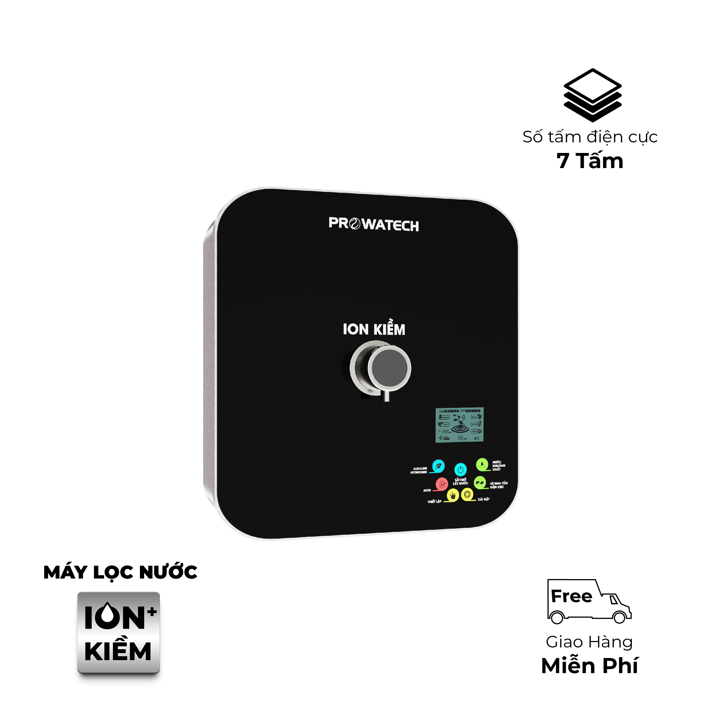 Máy Điện Giải ION Kiềm 7 Tấm Điện Cực